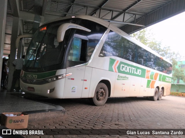 Empresa Gontijo de Transportes 21670 na cidade de Ji-Paraná, Rondônia, Brasil, por Gian Lucas  Santana Zardo. Número da foto: #6535758.