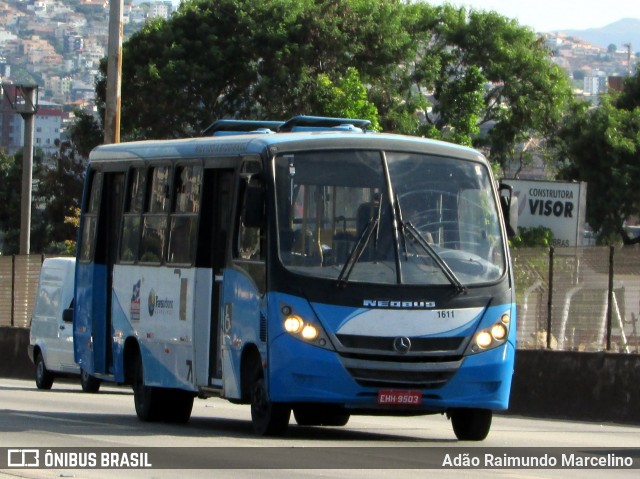 Coopertransguaru 1611 na cidade de Belo Horizonte, Minas Gerais, Brasil, por Adão Raimundo Marcelino. ID da foto: 6540066.