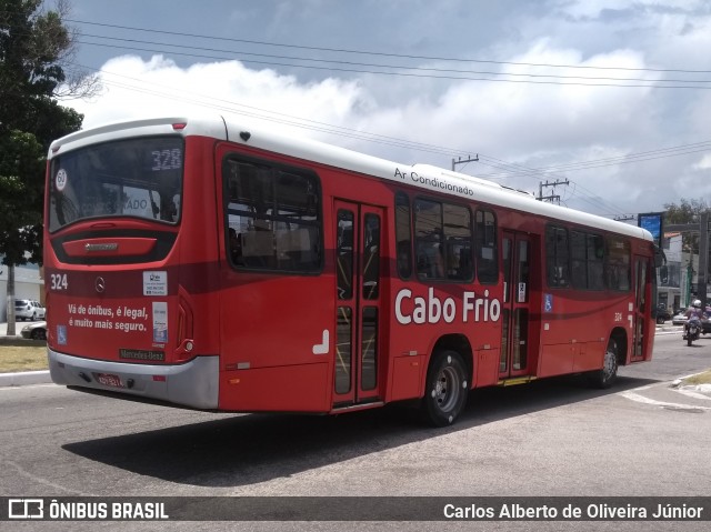 Auto Viação Salineira 324 na cidade de Cabo Frio, Rio de Janeiro, Brasil, por Carlos Alberto de Oliveira Júnior. ID da foto: 6540047.