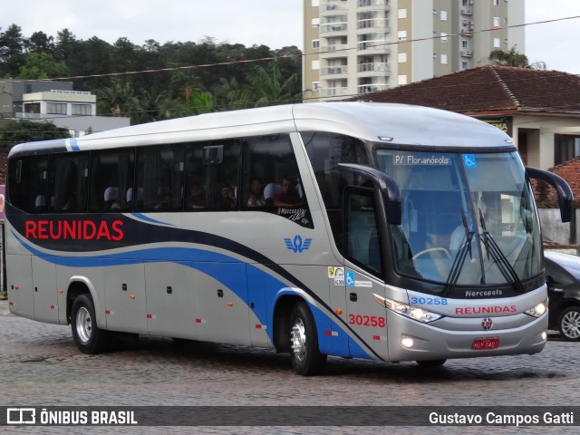 Reunidas Transportes Coletivos 30258 na cidade de Joinville, Santa Catarina, Brasil, por Gustavo Campos Gatti. ID da foto: 6539040.