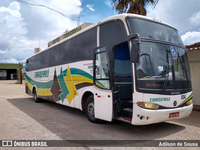 Viação Transpiauí 504 na cidade de Águas Lindas de Goiás, Goiás, Brasil, por Adilson de Sousa. ID da foto: 6538551.