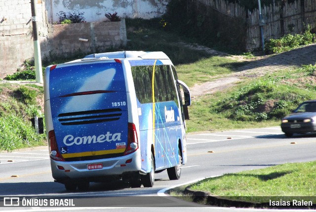 Viação Cometa 18510 na cidade de Santos Dumont, Minas Gerais, Brasil, por Isaias Ralen. ID da foto: 6538736.