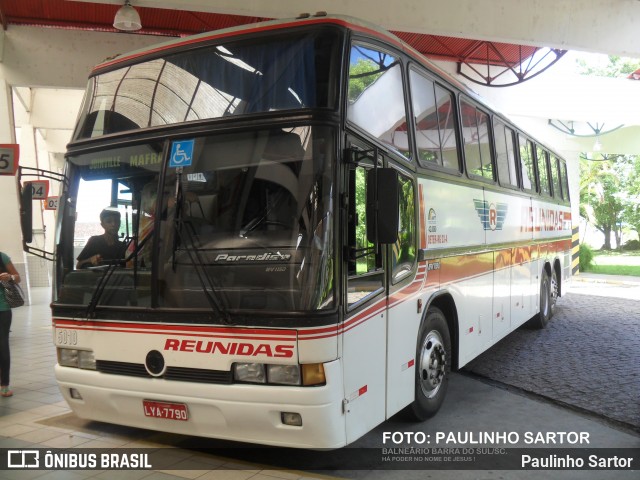 Reunidas Transportes Coletivos 5010 na cidade de Joinville, Santa Catarina, Brasil, por Paulinho Sartor. Número da foto: #6540026.