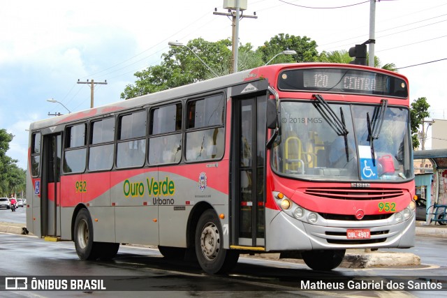 Auto Viação Ouro Verde 952 na cidade de Sumaré, São Paulo, Brasil, por Matheus Gabriel dos Santos. ID da foto: 6480661.