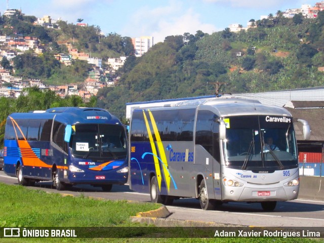 Caravellas Transportes e Turismo 905 na cidade de Santos, São Paulo, Brasil, por Adam Xavier Rodrigues Lima. ID da foto: 6481114.