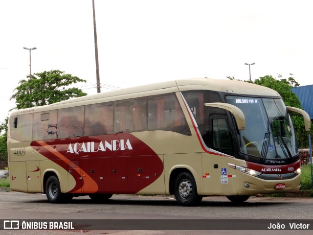 Viação Açailândia 4009 na cidade de São Luís, Maranhão, Brasil, por João Victor. ID da foto: 6481502.