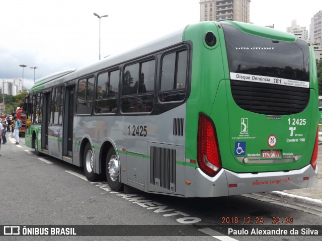 Viação Gato Preto 1 2425 na cidade de São Paulo, São Paulo, Brasil, por Paulo Alexandre da Silva. ID da foto: 6481227.