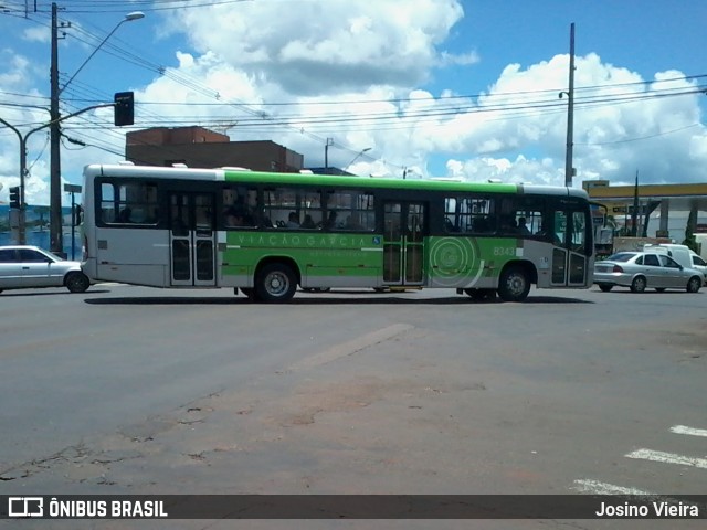 Viação Garcia 8343 na cidade de Apucarana, Paraná, Brasil, por Josino Vieira. ID da foto: 6483395.