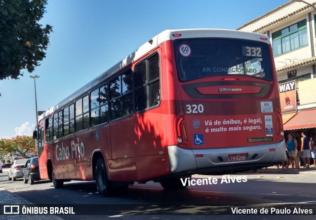 Auto Viação Salineira 320 na cidade de Cabo Frio, Rio de Janeiro, Brasil, por Vicente de Paulo Alves. ID da foto: 6483162.