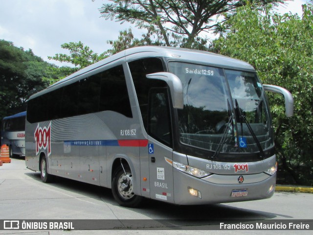 Auto Viação 1001 RJ 108.152 na cidade de São Paulo, São Paulo, Brasil, por Francisco Mauricio Freire. Número da foto: #6484060.