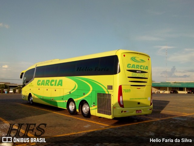 Viação Garcia 7889 na cidade de Londrina, Paraná, Brasil, por Helio Faria da Silva. Número da foto: #6484424.