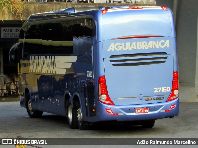 Viação Águia Branca 27160 na cidade de Belo Horizonte, Minas Gerais, Brasil, por Adão Raimundo Marcelino. ID da foto: 6486936.