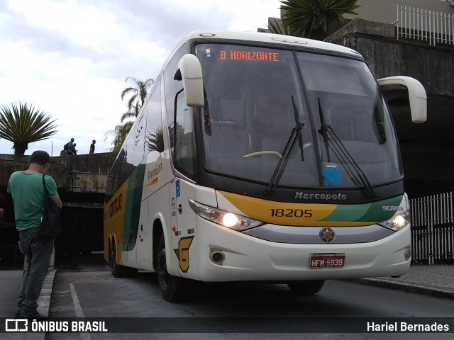 Empresa Gontijo de Transportes 18205 na cidade de Belo Horizonte, Minas Gerais, Brasil, por Hariel Bernades. Número da foto: #6486863.