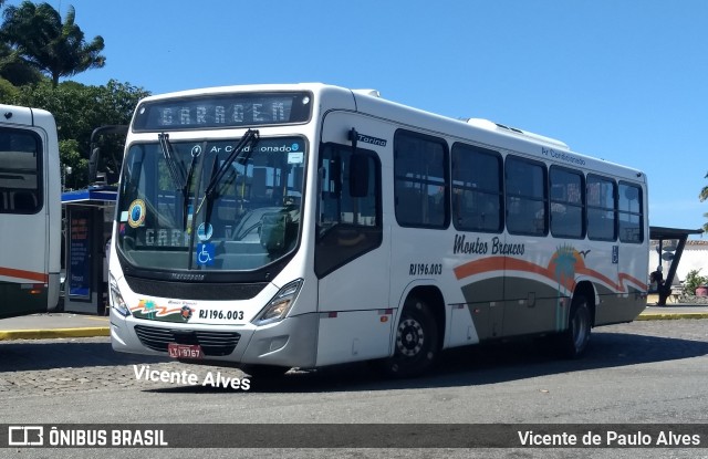 Viação Montes Brancos RJ 196.003 na cidade de Cabo Frio, Rio de Janeiro, Brasil, por Vicente de Paulo Alves. ID da foto: 6487058.