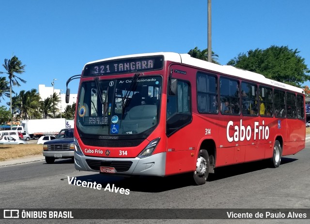 Auto Viação Salineira 314 na cidade de Cabo Frio, Rio de Janeiro, Brasil, por Vicente de Paulo Alves. ID da foto: 6485517.