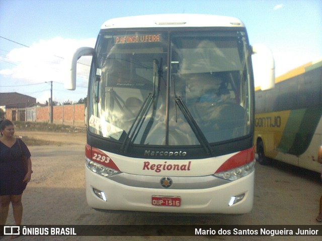 Viação Regional 2293 na cidade de Serrinha, Bahia, Brasil, por Mario dos Santos Nogueira Junior. ID da foto: 6487024.