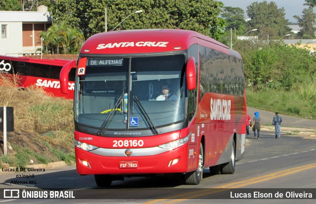 Viação Santa Cruz 208160 na cidade de Alfenas, Minas Gerais, Brasil, por Lucas Elson de Oliveira. Número da foto: #6490240.