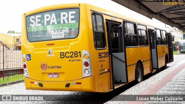 Transporte Coletivo Glória BC281 na cidade de Curitiba, Paraná, Brasil, por Lucas Weber Calizario. ID da foto: 6487838.