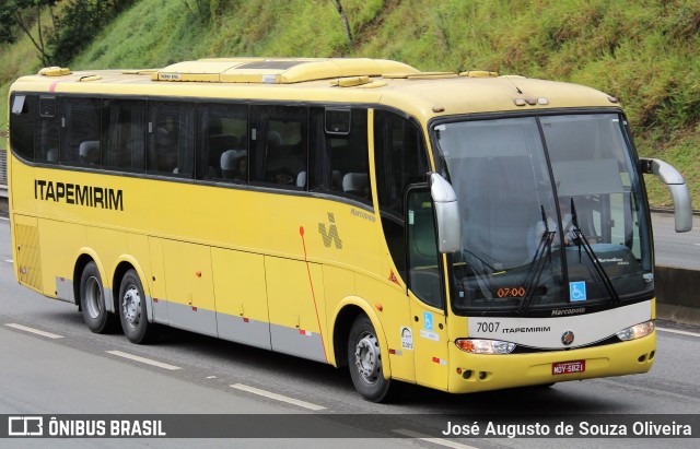 Viação Itapemirim 7007 na cidade de Piraí, Rio de Janeiro, Brasil, por José Augusto de Souza Oliveira. ID da foto: 6492020.