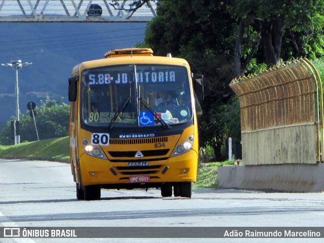 Transporte Suplementar de Belo Horizonte 834 na cidade de Belo Horizonte, Minas Gerais, Brasil, por Adão Raimundo Marcelino. ID da foto: 6492366.