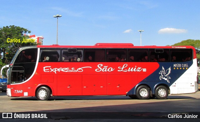 Expresso São Luiz 7360 na cidade de Goiânia, Goiás, Brasil, por Carlos Júnior. Número da foto: #6492088.