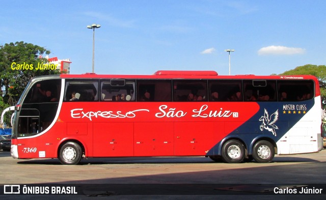 Expresso São Luiz 7360 na cidade de Goiânia, Goiás, Brasil, por Carlos Júnior. ID da foto: 6492088.