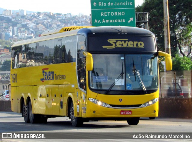 Severo Turismo 1590 na cidade de Belo Horizonte, Minas Gerais, Brasil, por Adão Raimundo Marcelino. ID da foto: 6494737.