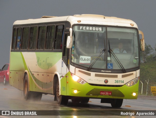 Rio Negro Fretamento e Turismo 36114 na cidade de Conselheiro Lafaiete, Minas Gerais, Brasil, por Rodrigo  Aparecido. Número da foto: #6542108.