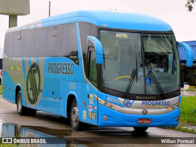 Auto Viação Progresso 6550 na cidade de Natal, Rio Grande do Norte, Brasil, por Willian Pontual. Número da foto: #6541597.