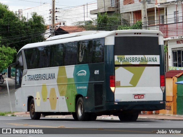 Transbrasiliana Transportes e Turismo 4611 na cidade de Teresina, Piauí, Brasil, por João Victor. ID da foto: 6562746.