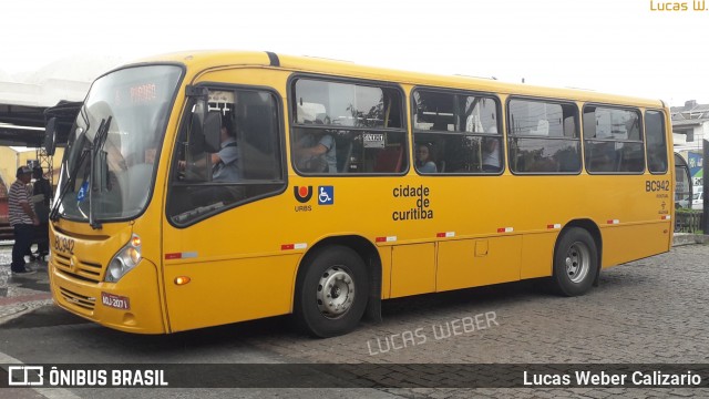 Transporte Coletivo Glória BC942 na cidade de Curitiba, Paraná, Brasil, por Lucas Weber Calizario. Número da foto: #6564224.