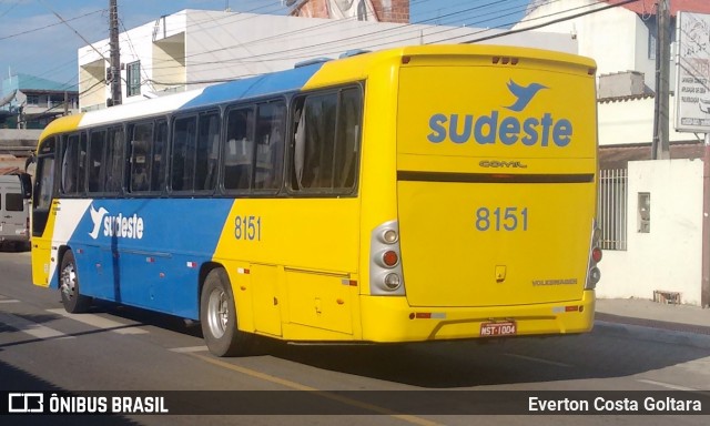 Viação Sudeste 8151 na cidade de Piúma, Espírito Santo, Brasil, por Everton Costa Goltara. ID da foto: 6566740.