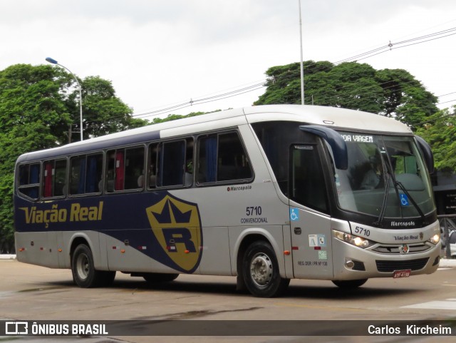 Viação Real 5710 na cidade de Maringá, Paraná, Brasil, por Carlos Kircheim. ID da foto: 6566812.