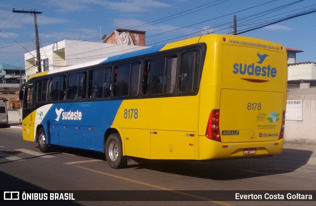 Viação Sudeste 8178 na cidade de Piúma, Espírito Santo, Brasil, por Everton Costa Goltara. ID da foto: 6566732.