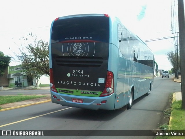 Viação Garcia 8194 na cidade de Apucarana, Paraná, Brasil, por Josino Vieira. Número da foto: #6565398.
