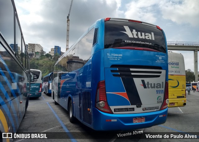 Viação Atual 1111 na cidade de Aparecida, São Paulo, Brasil, por Vicente de Paulo Alves. ID da foto: 6569538.