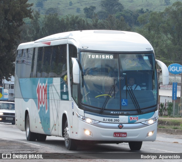 Auto Viação 1001 RJ 108.390 na cidade de Conselheiro Lafaiete, Minas Gerais, Brasil, por Rodrigo  Aparecido. Número da foto: #6569293.