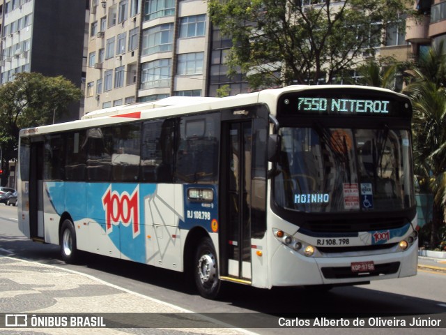 Auto Viação 1001 RJ 108.798 na cidade de Niterói, Rio de Janeiro, Brasil, por Carlos Alberto de Oliveira Júnior. ID da foto: 6571432.