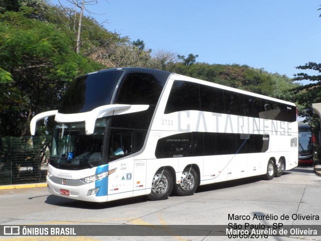 Auto Viação Catarinense 3733 na cidade de São Paulo, São Paulo, Brasil, por Marco Aurélio de Oliveira. ID da foto: 6570053.