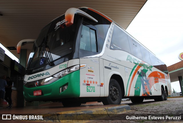 Empresa de Transportes Andorinha 6270 na cidade de Santa Cruz do Rio Pardo, São Paulo, Brasil, por Guilherme Esteves Peruzzi. ID da foto: 6571335.