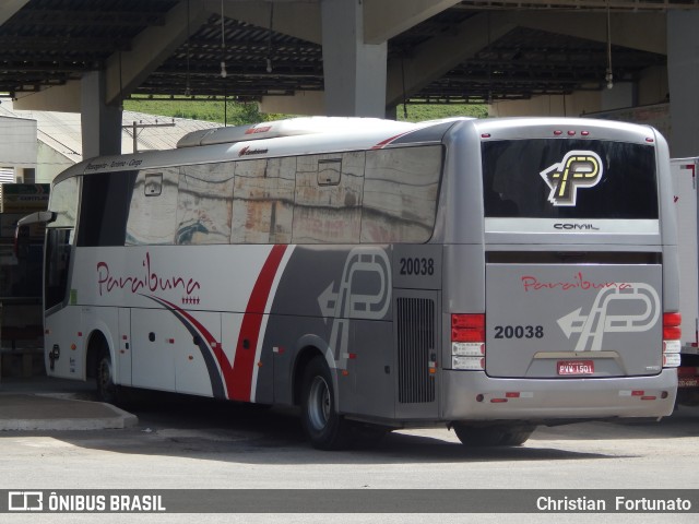 Paraibuna Transportes 20038 na cidade de Manhumirim, Minas Gerais, Brasil, por Christian  Fortunato. Número da foto: #6572025.