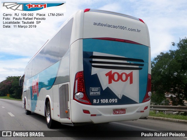 Auto Viação 1001 RJ 108.092 na cidade de Taubaté, São Paulo, Brasil, por Paulo Rafael Peixoto. Número da foto: #6574217.