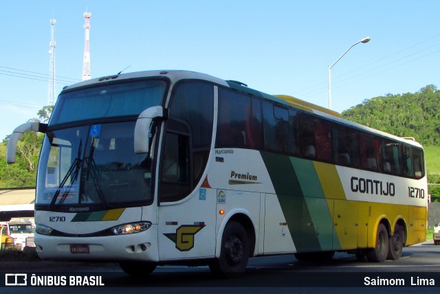 Empresa Gontijo de Transportes 12710 na cidade de Viana, Espírito Santo, Brasil, por Saimom  Lima. ID da foto: 6572752.