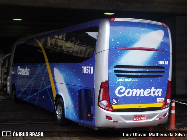 Viação Cometa 18518 na cidade de Belo Horizonte, Minas Gerais, Brasil, por Luiz Otavio Matheus da Silva. Número da foto: #6572961.