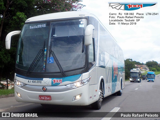 Auto Viação 1001 RJ 108.092 na cidade de Taubaté, São Paulo, Brasil, por Paulo Rafael Peixoto. Número da foto: #6574835.