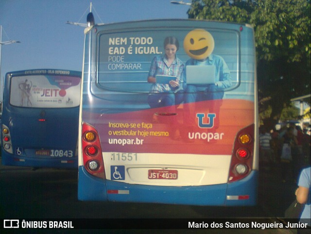 Concessionária Salvador Norte - CSN Transportes 11551 na cidade de Salvador, Bahia, Brasil, por Mario dos Santos Nogueira Junior. Número da foto: #6576455.