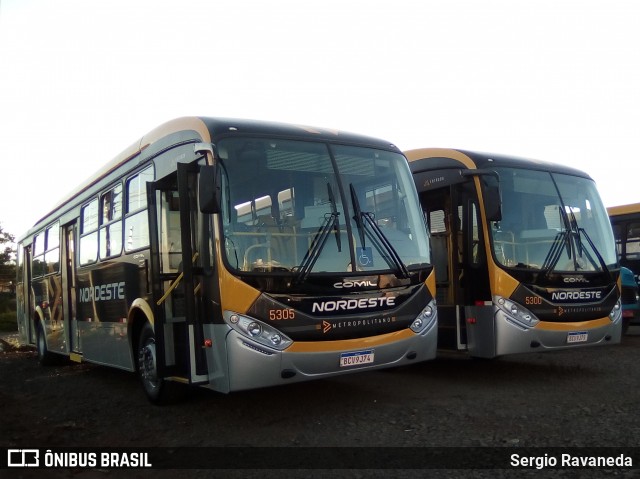 Expresso Nordeste 5305 na cidade de Apucarana, Paraná, Brasil, por Sergio Ravaneda. ID da foto: 6575525.