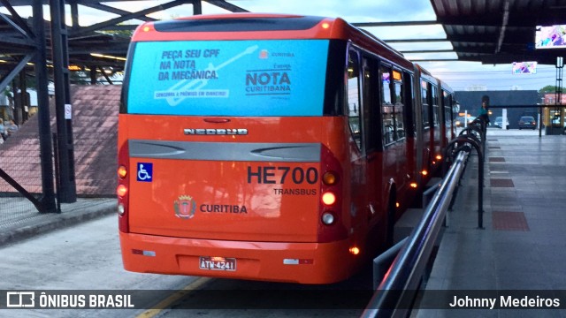 Auto Viação Redentor HE700 na cidade de Curitiba, Paraná, Brasil, por Johnny Medeiros. ID da foto: 6576360.