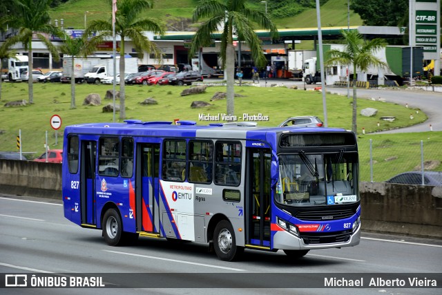 Rigras Transporte Coletivo e Turismo 827 na cidade de Barueri, São Paulo, Brasil, por Michael  Alberto Vieira. ID da foto: 6575849.