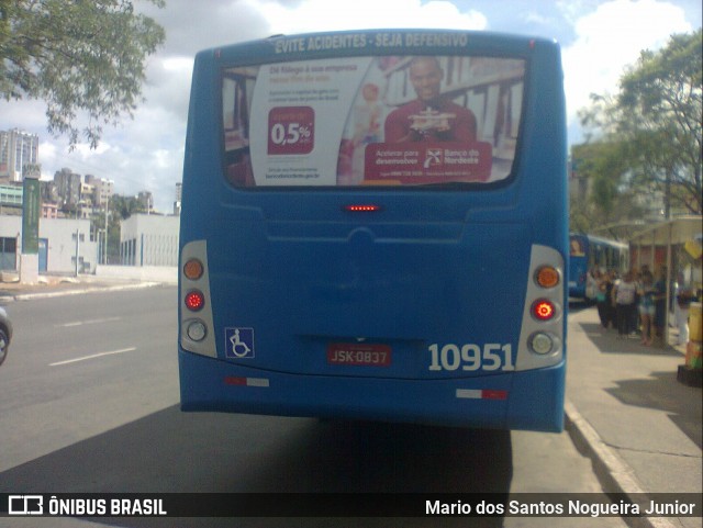 Concessionária Salvador Norte - CSN Transportes 10951 na cidade de Salvador, Bahia, Brasil, por Mario dos Santos Nogueira Junior. Número da foto: #6576459.
